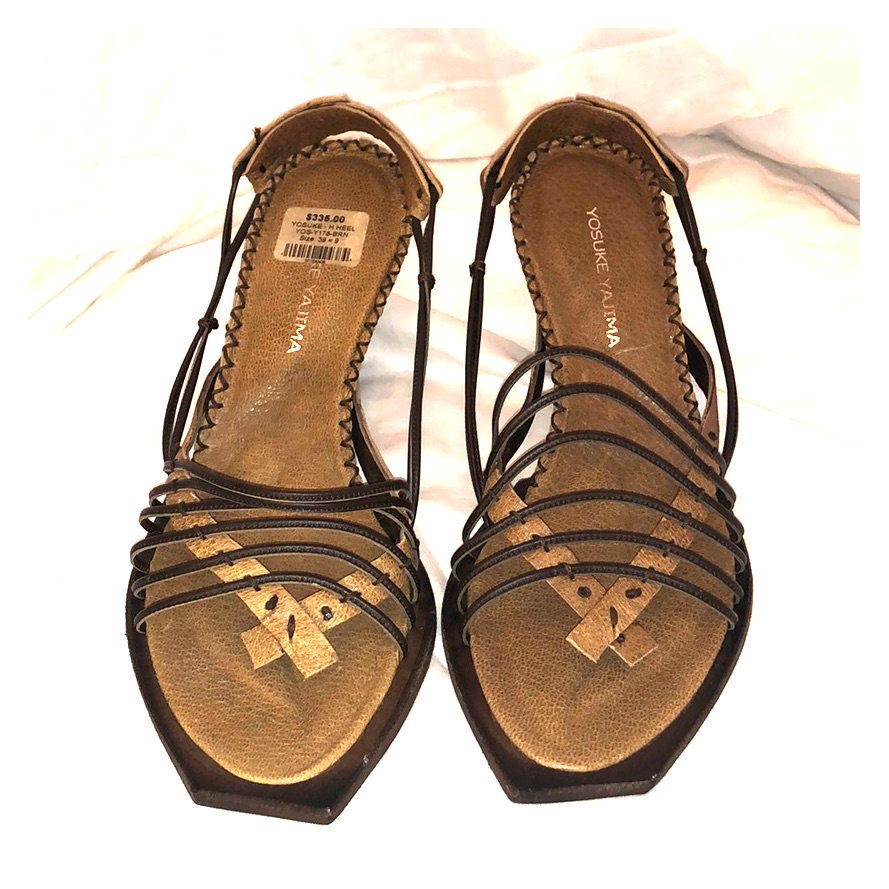 Tan Yosuke Yajima Sling Back Sandals 39/9